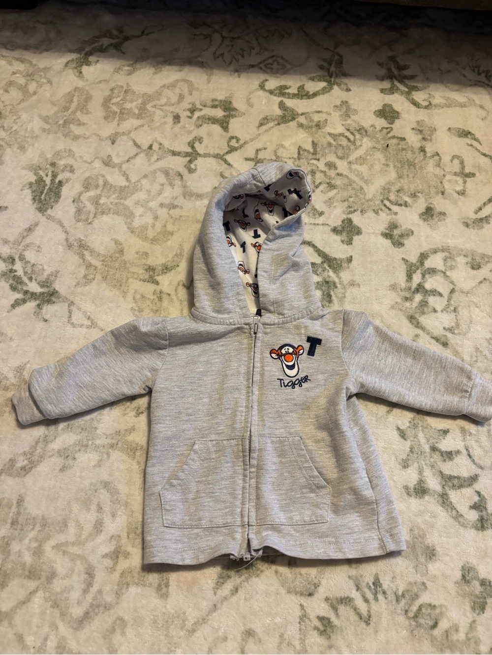 Disney Grey Tigger Zip-Up Hoodie for Kids